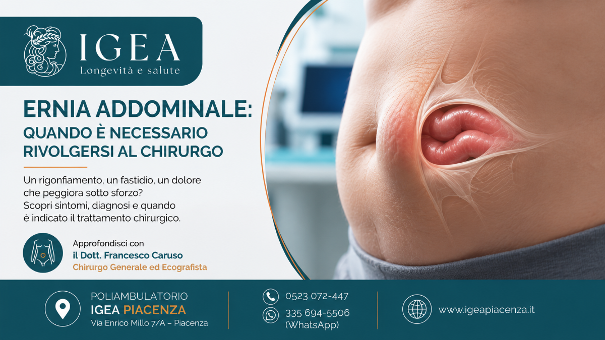 Ernia addominale: quando è necessario rivolgersi al chirurgo | Poliambulatorio IGEA Piacenza 