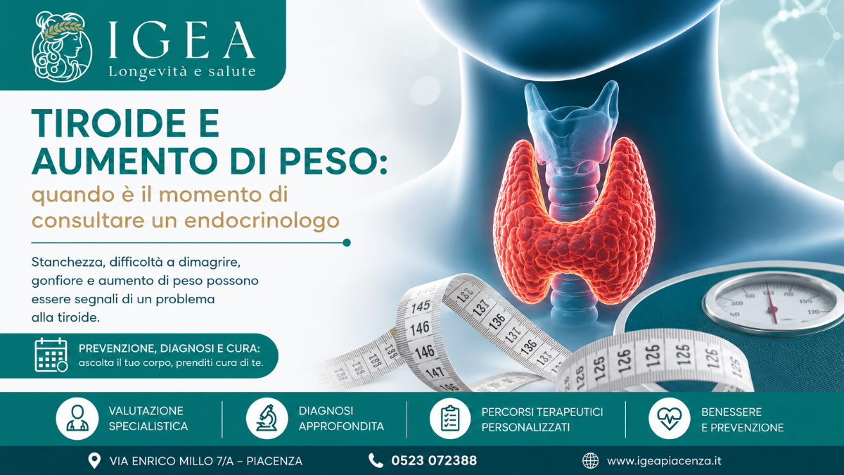 Tiroide e aumento di peso: quando è il momento di consultare un endocrinologo a Piacenza