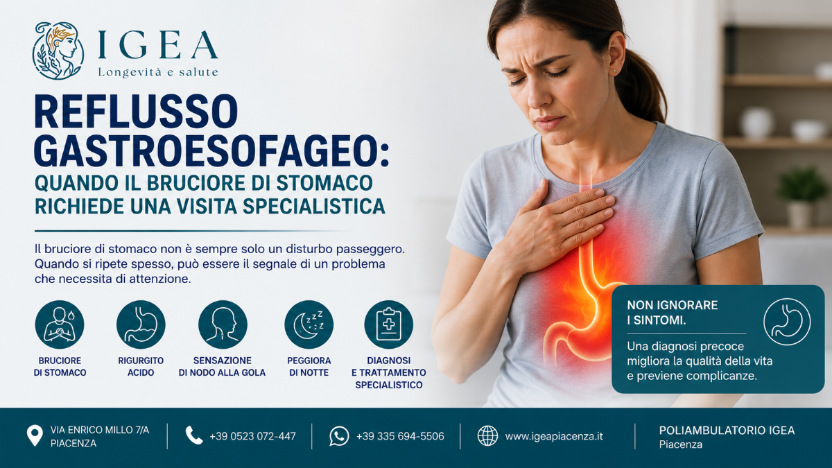 Reflusso gastroesofageo: quando il bruciore di stomaco richiede una visita specialistica | IGEA