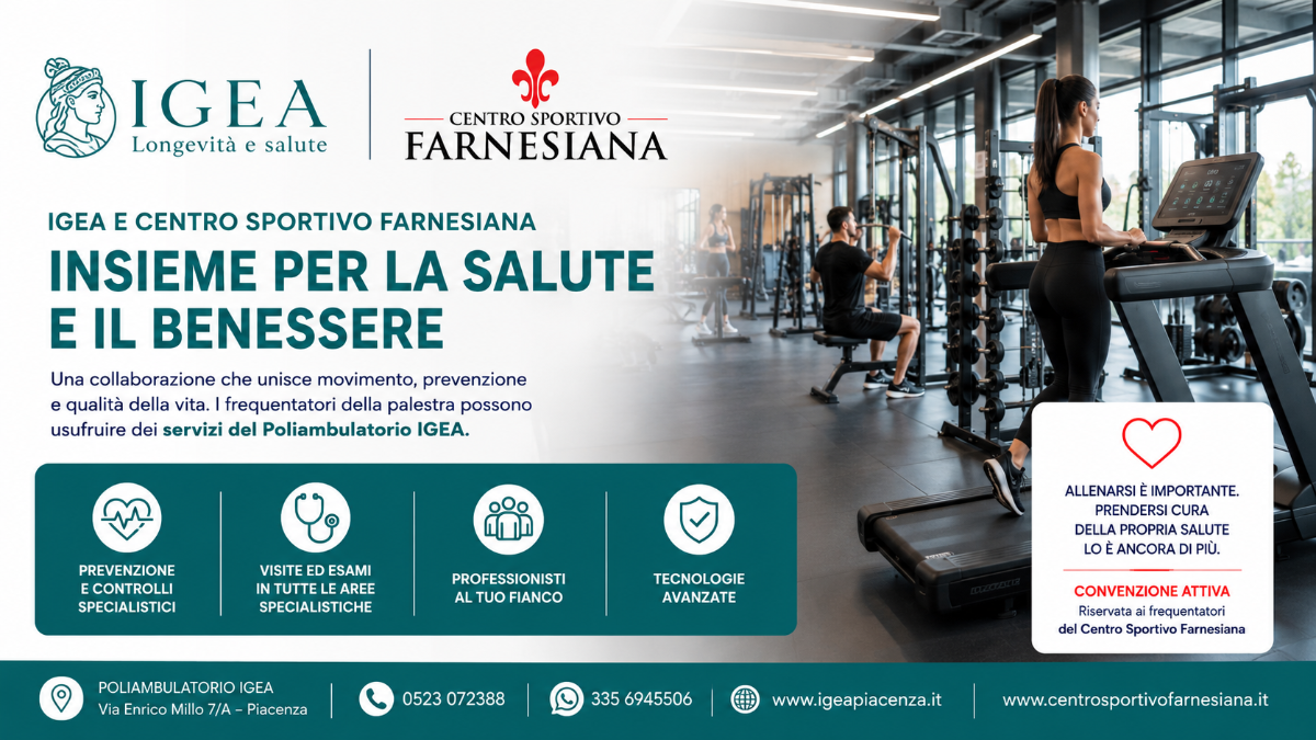 Poliambulatorio IGEA e Centro Sportivo Farnesiana: una collaborazione dedicata alla salute e al benessere 