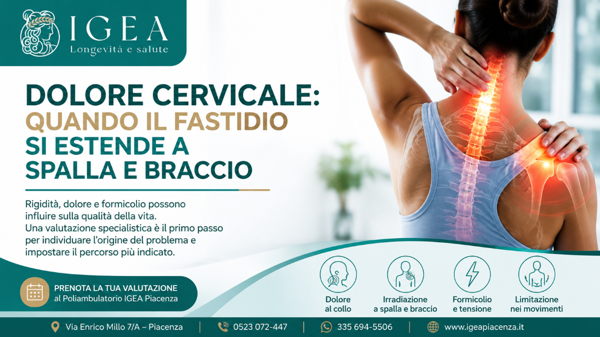 Dolore cervicale: quando il fastidio si estende a spalla e braccio | Poliambulatorio IGEA Piacenza