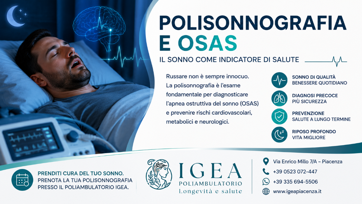 Polisonnografia e OSAS: il sonno come indicatore di salute | IGEA Piacenza