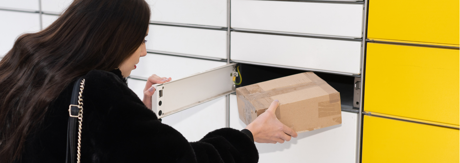 Picture of a parcel locker. Picture of a parcel locker.
