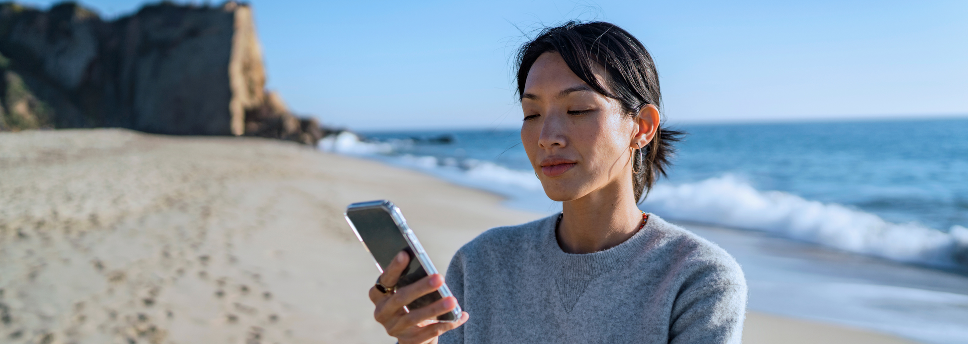 Picture of a woman working from a remote location. Picture of a woman working from a remote location.