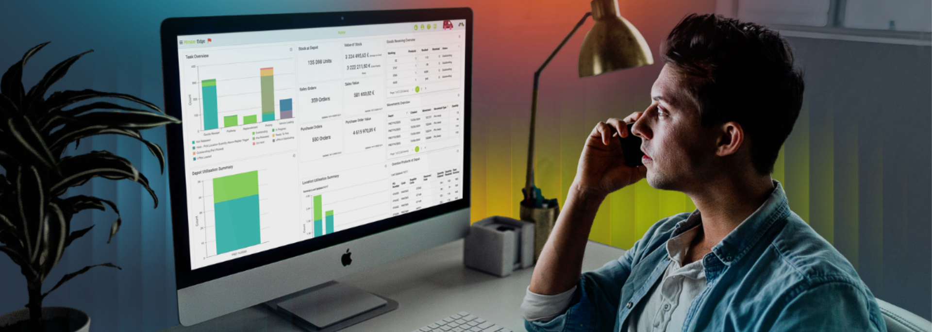 Picture of someone using WMS software. Picture of someone using WMS software.
