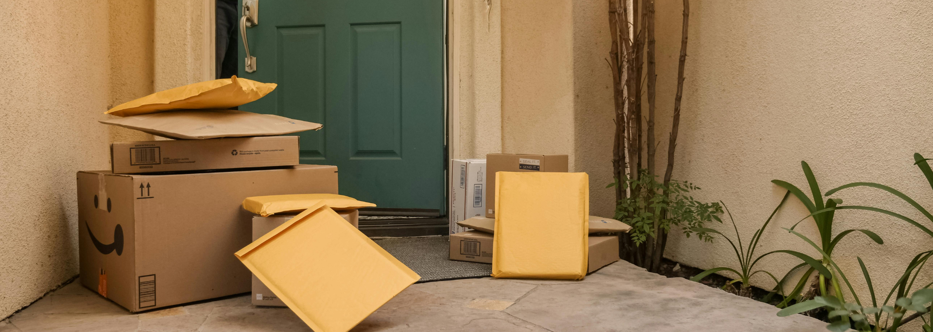 Picture of Packages on the doorstep. 