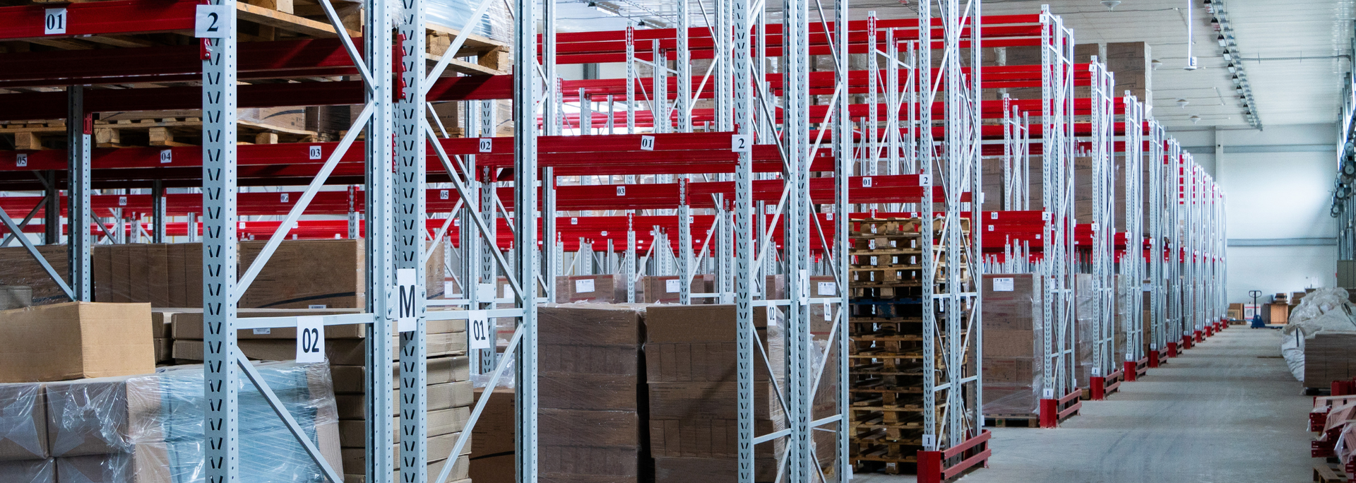 Picture of warehouse shelving. Picture of warehouse shelving.