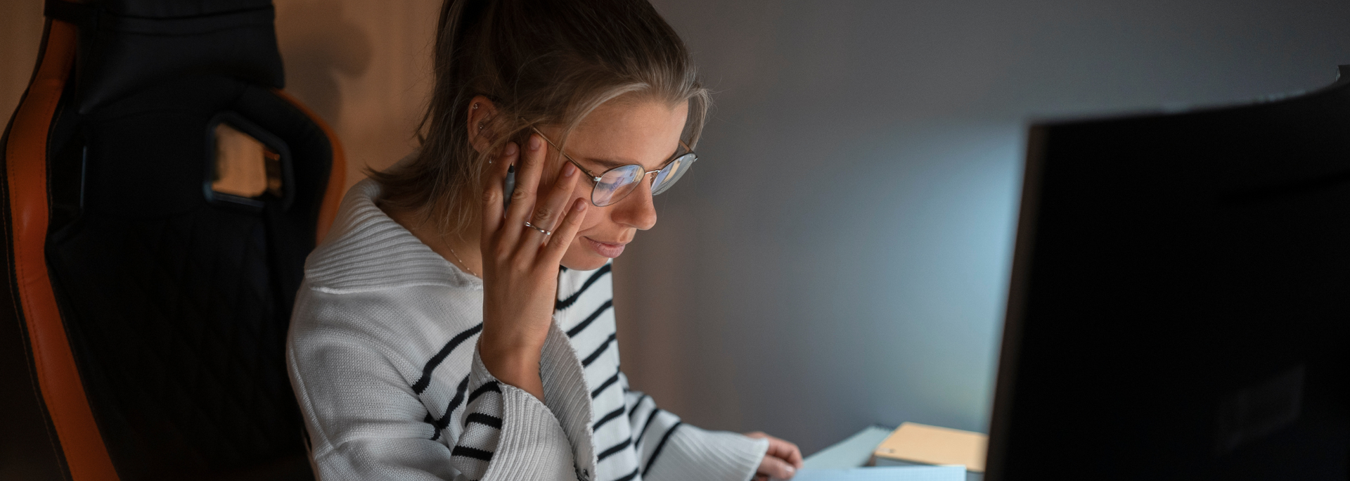 Picture of a person working from home. Picture of a person working from home.