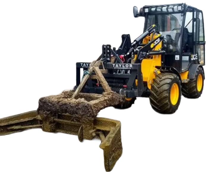 YARD SCRAPER HEADSTOCK ON JCB LOADER
