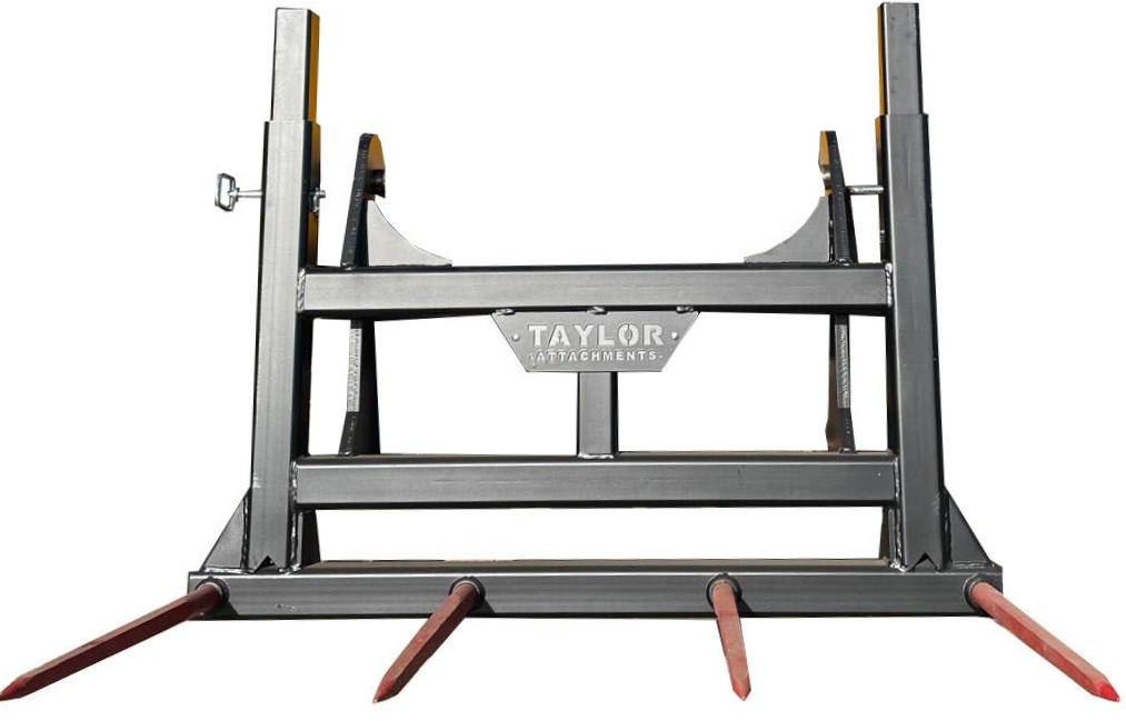 Flat four bale spike with adjustable backrest