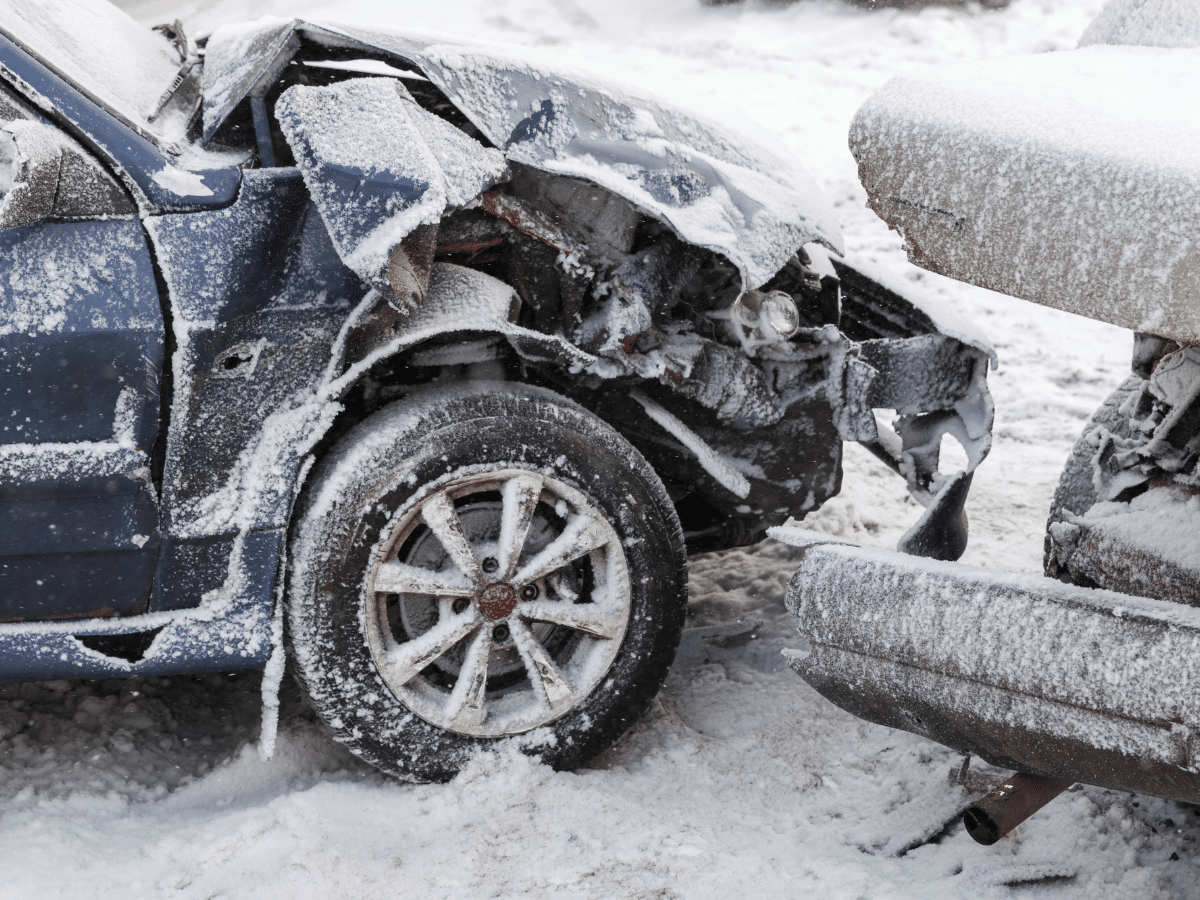 Winter car accident