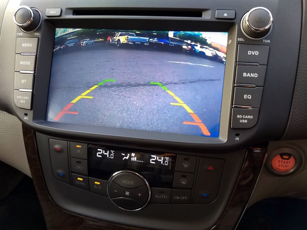 Close Up Rear View Of Car Showing On Digital Touch Screen Interface Navigation — A-Lect Auto Electrical & Air Conditioning In Garbutt QLD