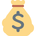 Icono de bolsa de dinero con un signo de dólar