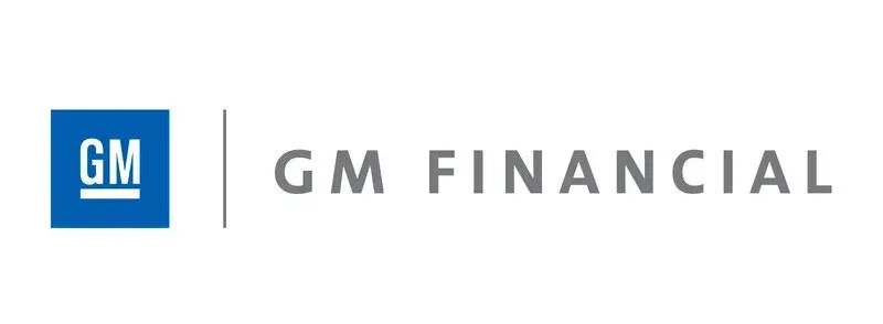 Logotipo de GM Financial con el icono azul de GM y texto gris sobre fondo blanco.
