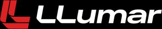 Llumar logo with red sun-like design and text: Professional Film, Professionally Installed.