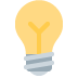 Yellow lightbulb icon.