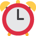 Red alarm clock, the time displayed is 1:00.