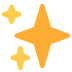 Yellow sparkling stars.