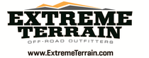 Extreme Terrain off-road outfitters logo with website URL in black, green, and white.