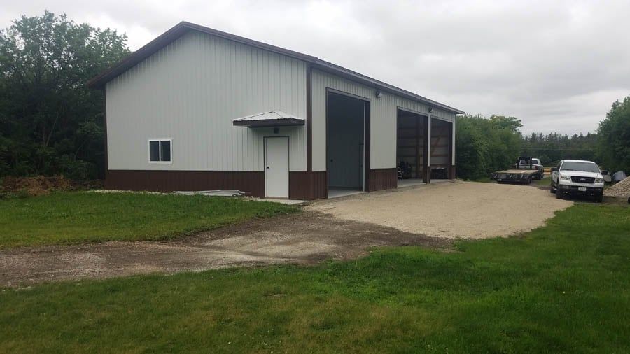 White Barn With 3 Doors — Hillsboro, WI — BornConstruction