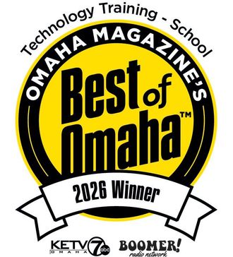 Best of Omaha 2026 Winner badge with yellow, black, and white ribbon logos for Omaha Magazine and KETV/BOOMER!