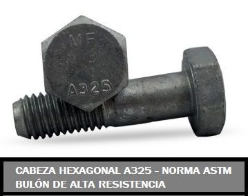 Perno de cabeza hexagonal con marca 