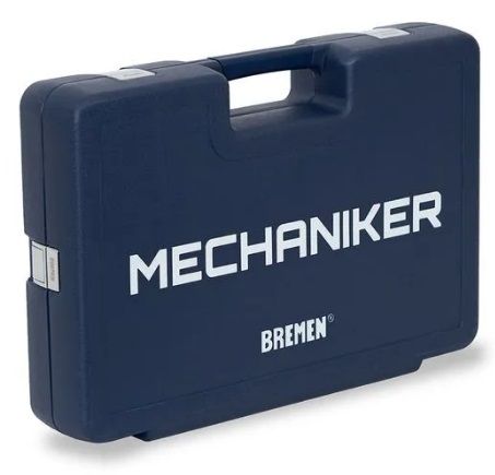 Caja de herramientas azul con 