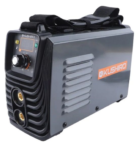 Máquina de soldar Kushiro gris con pantalla digital y configuraciones ajustables.