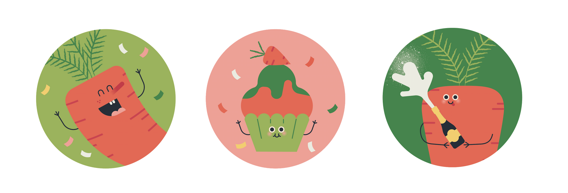Belapeko. Carrot and macadamia nut illustration for packaging