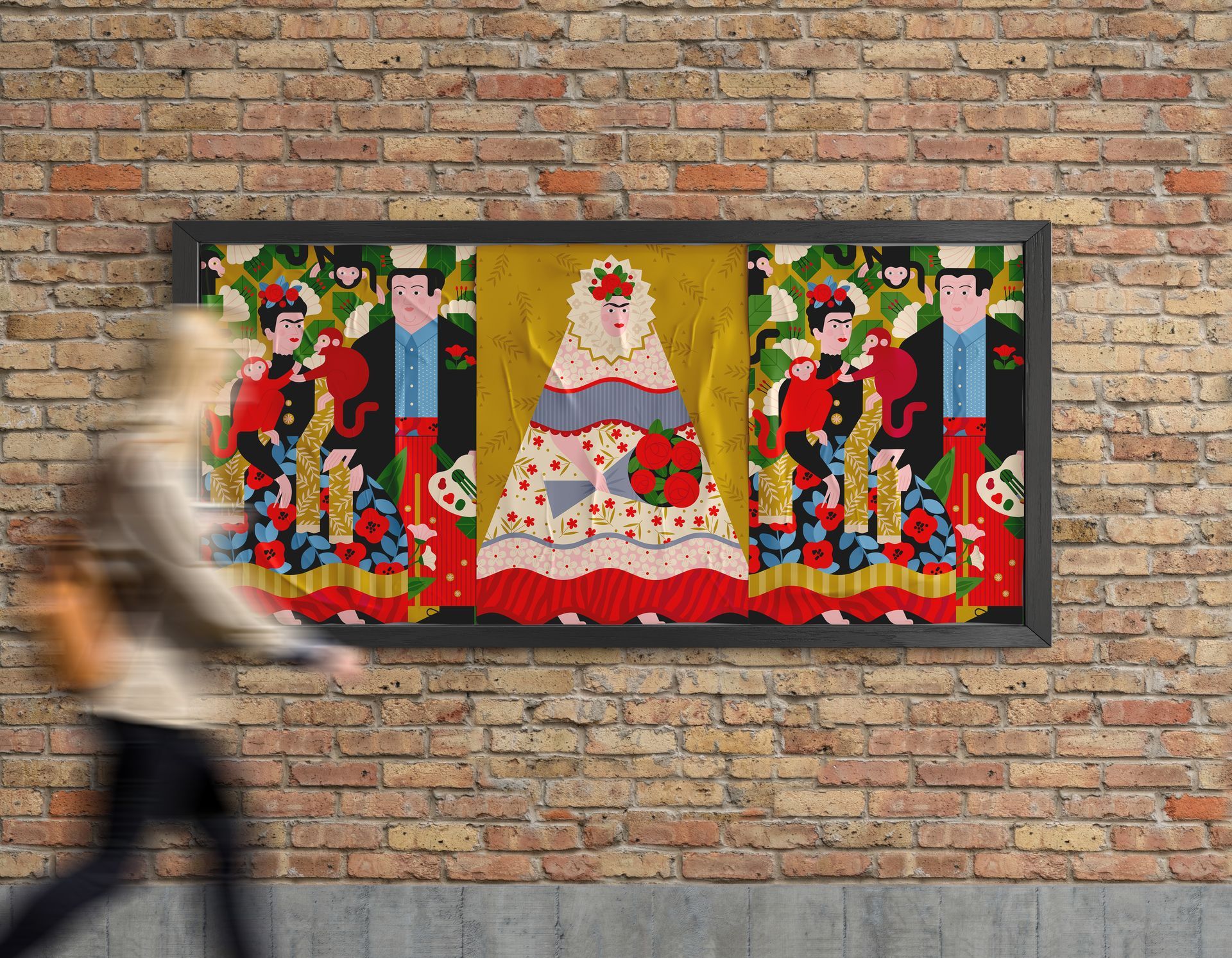 MNBAQ. Illustrations for Frida Kahlo and Diego Rivera exhibition