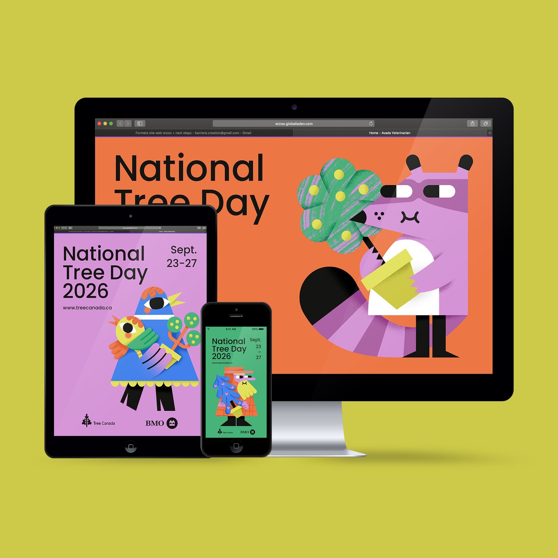 Wizoo. Brand illustrations for veterinary practice