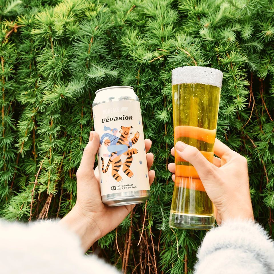 Boreal. Illustration for the packaging of L'évasion beer