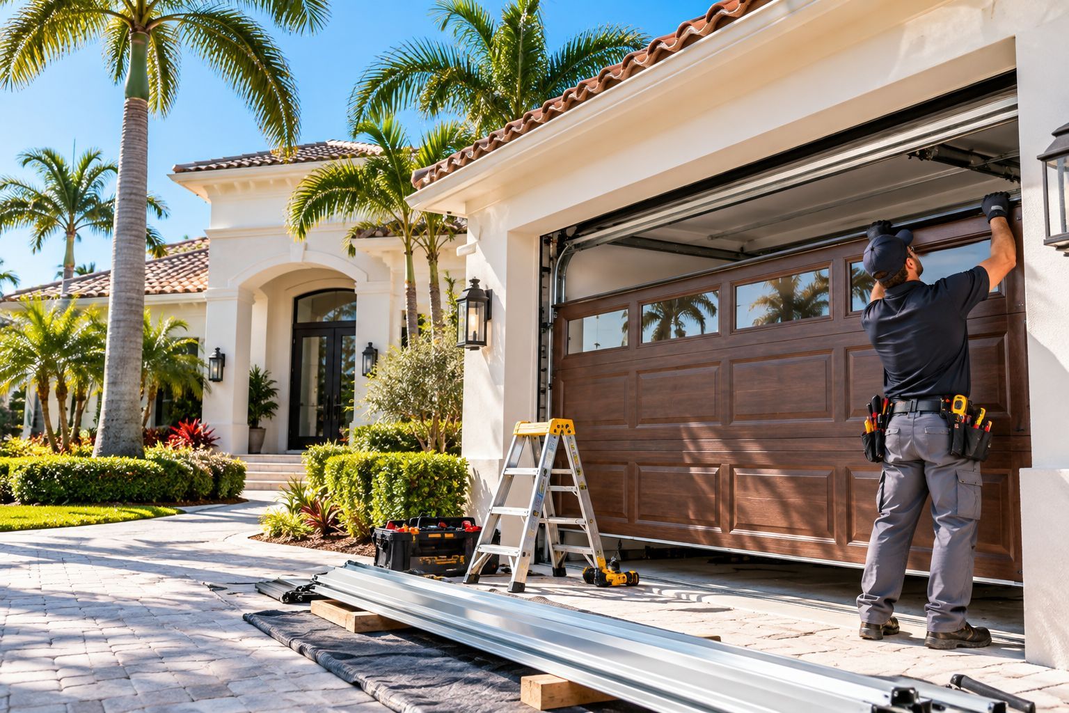 Repair a garage door