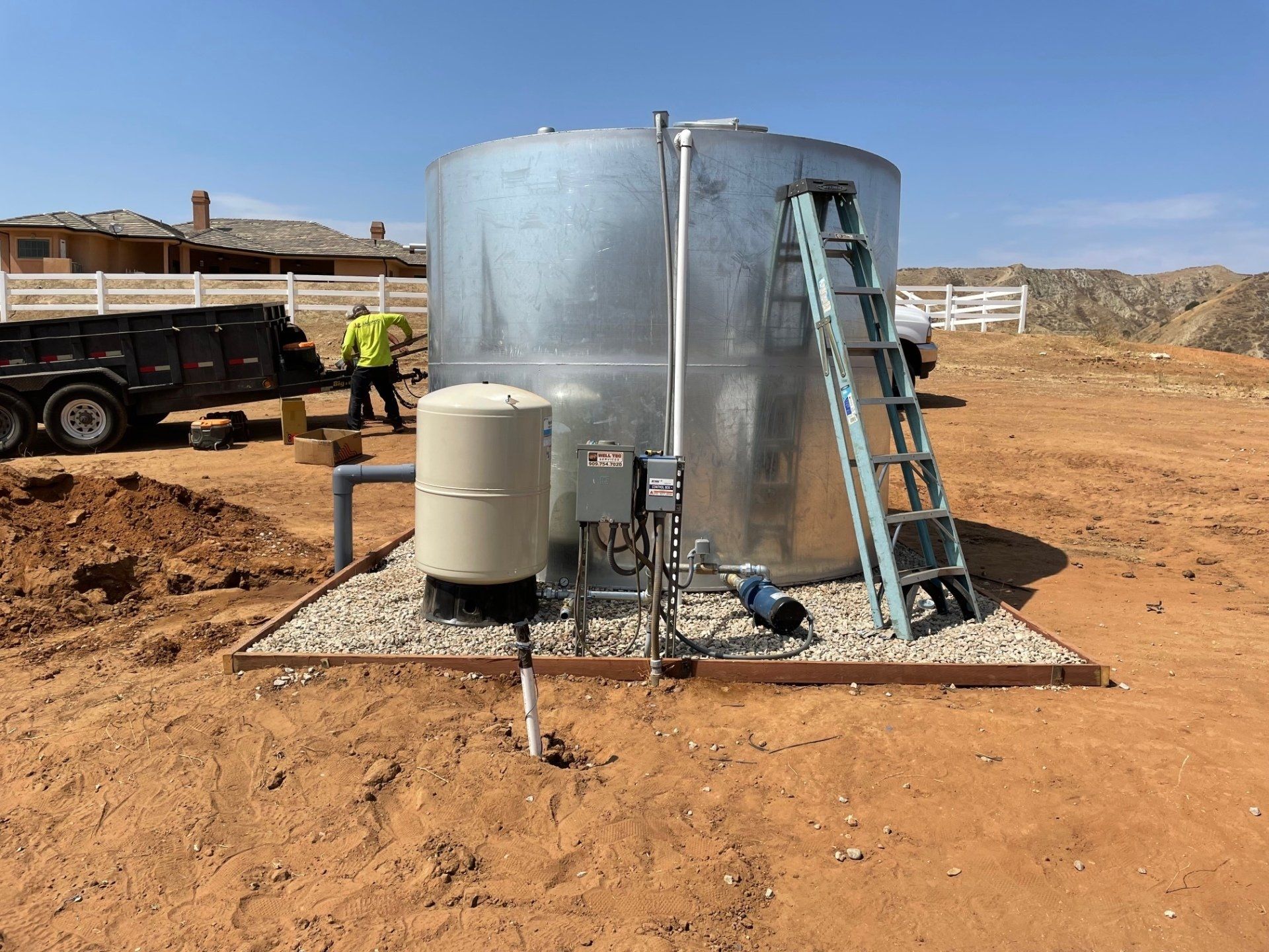 Domestic fire tank system