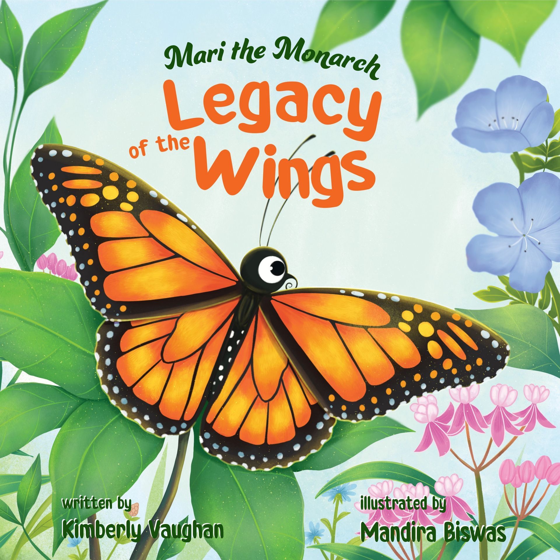 Book cover featuring a Monarch butterfly, titled