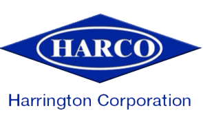 Blue HARCO logo with “Harrington Corporation” text below