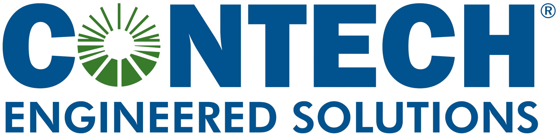 CONTECH Engineered Solutions logo in blue and green with a stylized sunburst icon