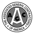Black-and-white logo for the Associated General Contractors of America with interlocking A, G, and C letters.
