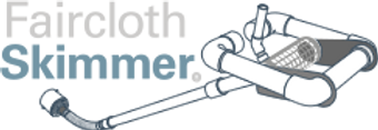 Faircloth skimmer logo with a pool-cleaning device and the words “Faircloth Skimmer”