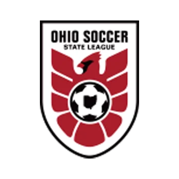 Ohio Soccer State League shield logo with red and black soccer ball emblem