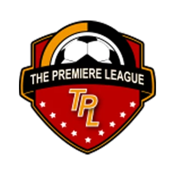 The Premiere League logo with a soccer ball, red and black shield, and gold “TL” lettering