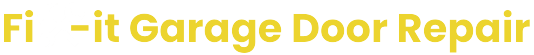 fix it garage door repair logo 