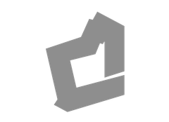 A grey icon of the West Australian business logo/map