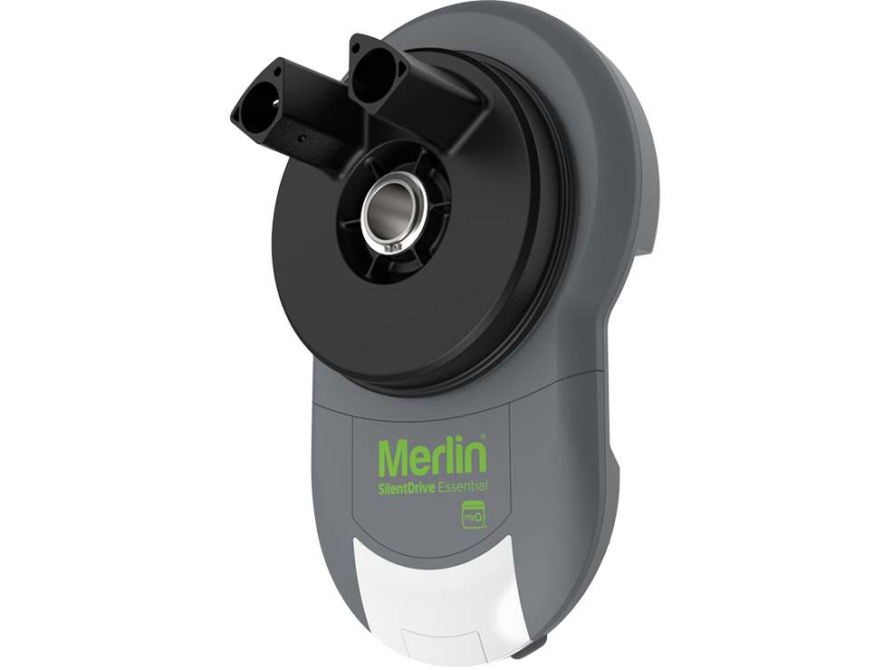 A merlin roller door opener is shown on a white background.