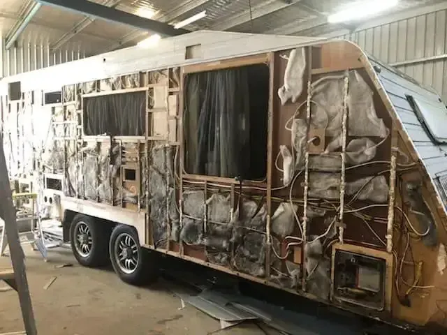 Caravan Gutted During a Renovation — Total Caravan Repairs in Nabiac, NSW