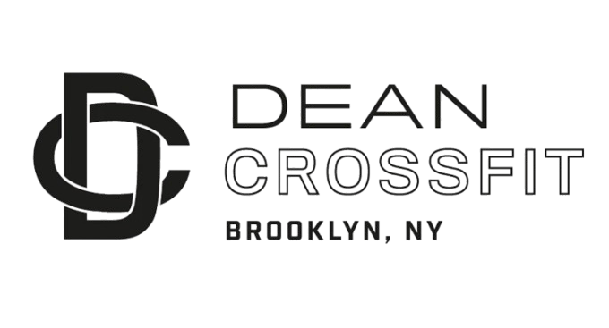 Dean CrossFit logo with black monogram and text, Brooklyn, NY