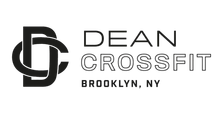 Dean CrossFit logo with black monogram and text, Brooklyn, NY