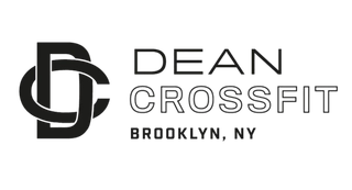 Dean CrossFit logo with black monogram and text, Brooklyn, NY