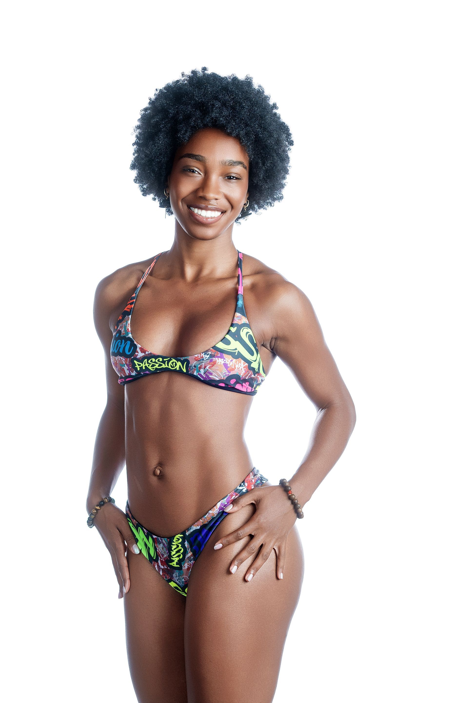Belizean Mantra Cross Back Sport Top - Handmade Ethical Swimwear