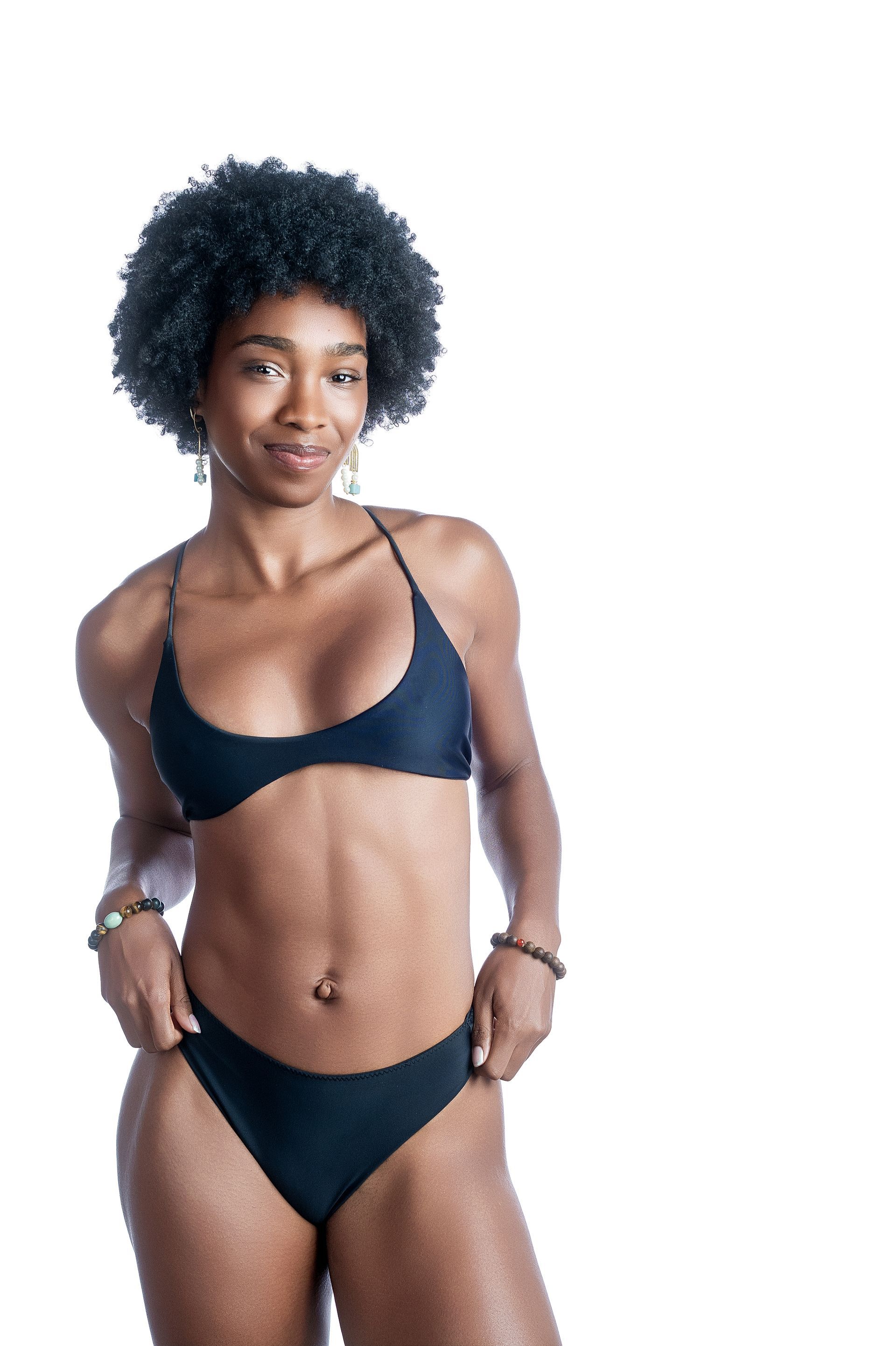 Belizean Classic Black Cross Back Sport Top - Handmade & Sustainable